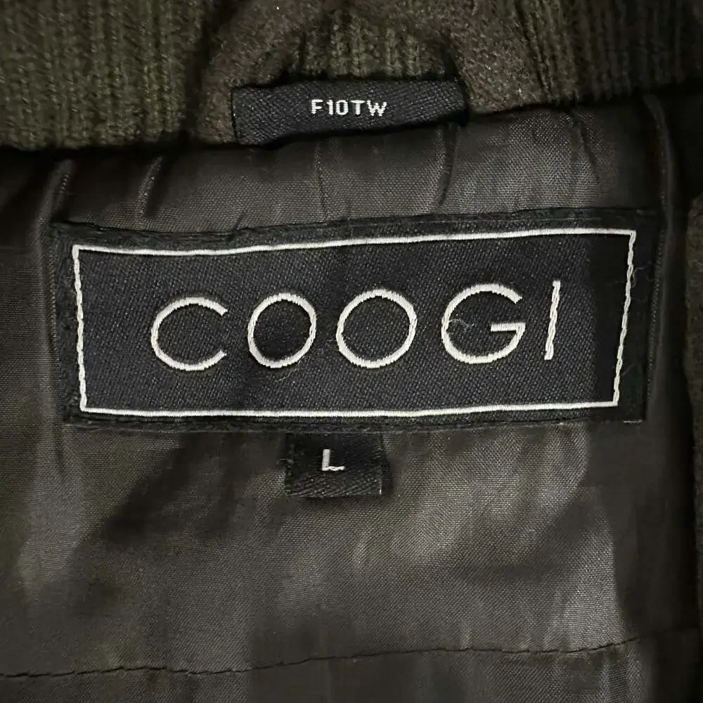COOGI Vintage Wool Blend Bomber Jacket Full Zip Coat Brown Size L